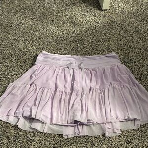 Women's Lilac Ruffle Tiered Mini Skirt with Drawstring Waist
